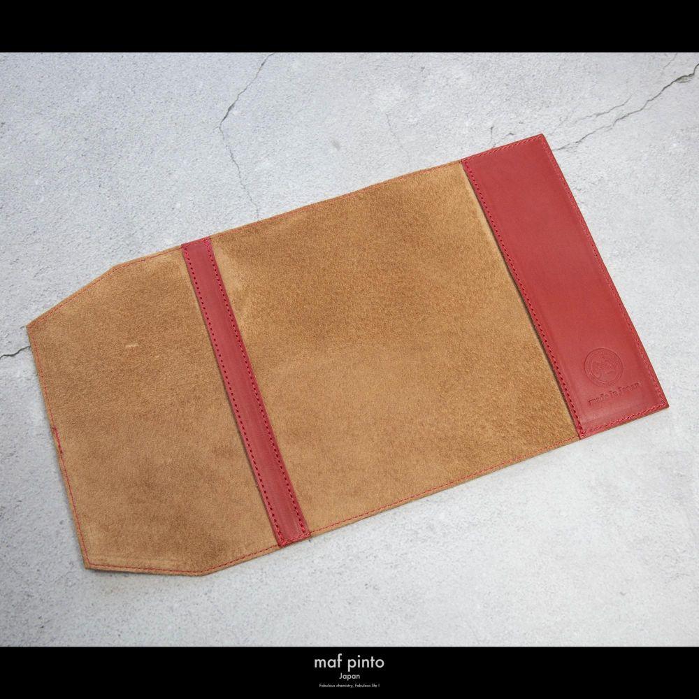 maf pinto (マフ ピント) レザーブックカバー 文庫サイズ レッド 本革 日本製