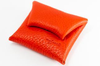 maf pinto コインケース レザー 革 小銭入れ 財布 レッド シュリンク