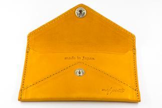 maf pinto 薄型名刺入れ レザーカードケース イエロー