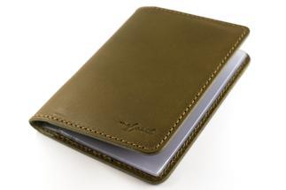 maf pinto レザーカードケース (クリアポケット) オリーブ