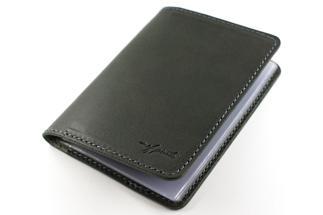 maf pinto レザーカードケース (クリアポケット) グレー