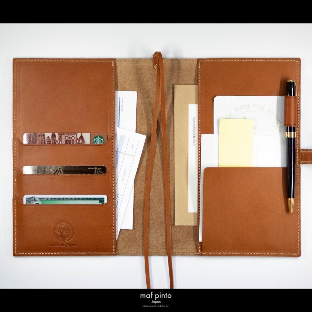 maf pinto (マフ ピント) レザー手帳カバー A5 ライトブラウン 本革 日本製