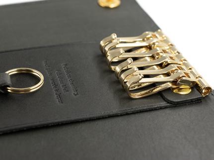 maf pinto レザーキーケース 本革 鍵入れ コンパクト マルチ カードキー グレー