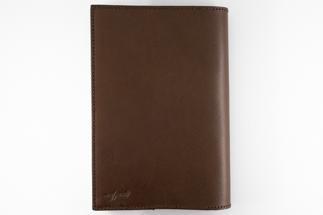 レザーブックカバー四六判サイズ（フリーモデル）【ダークブラウン】