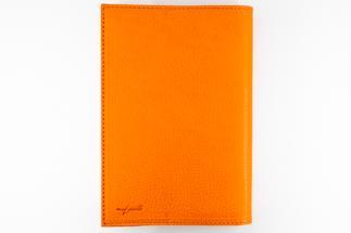 レザーブックカバー四六判サイズ（フリーモデル）【オレンジシュリンク】