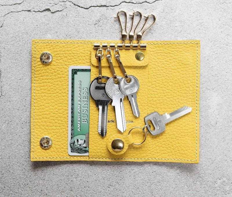 maf pinto (マフ ピント) キーケース ライトイエロー ADRIA LINE レザー 本革 日本製