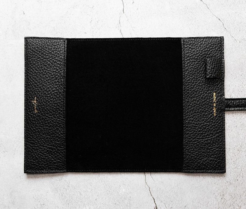 maf pinto (マフ ピント) 手帳カバー＆ブックカバー ブラック ADRIA LINE レザー 本革 日本製