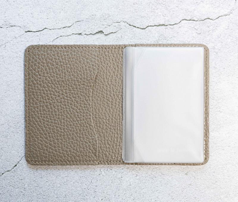 maf pinto (マフ ピント) レザーカードケース クリアポケット トープ ADRIA LINE 本革 日本製