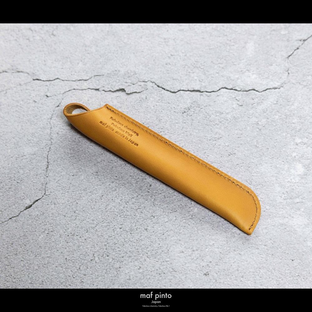 maf pinto(マフ ピント) ペンケース １本差し ペンシース 万年筆 筆箱 イエロー レザー 本革 日本製