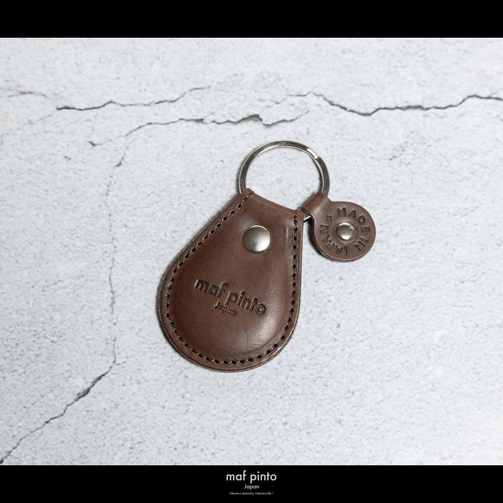maf pinto (マフ ピント) タグ キーリング キーホルダー キーケース キーチャーム ダークブラウン レザー 本革 日本製