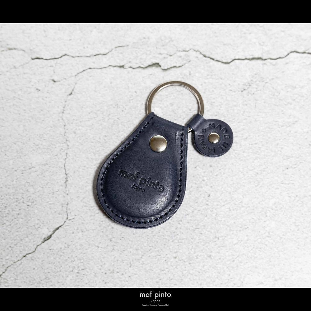 maf pinto (マフ ピント) タグ キーリング キーホルダー キーケース キーチャーム ネイビー レザー 本革 日本製