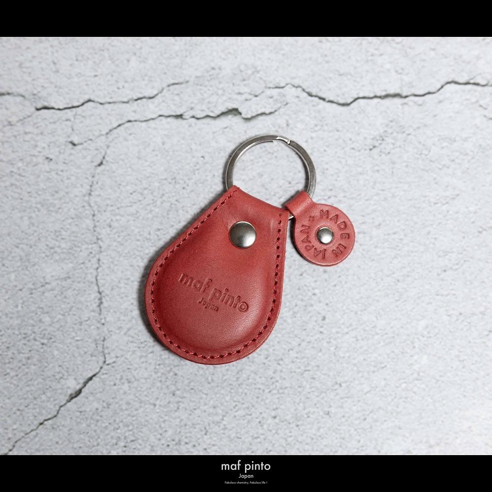 maf pinto (マフ ピント) タグ キーリング キーホルダー キーケース キーチャーム レッド レザー 本革 日本製
