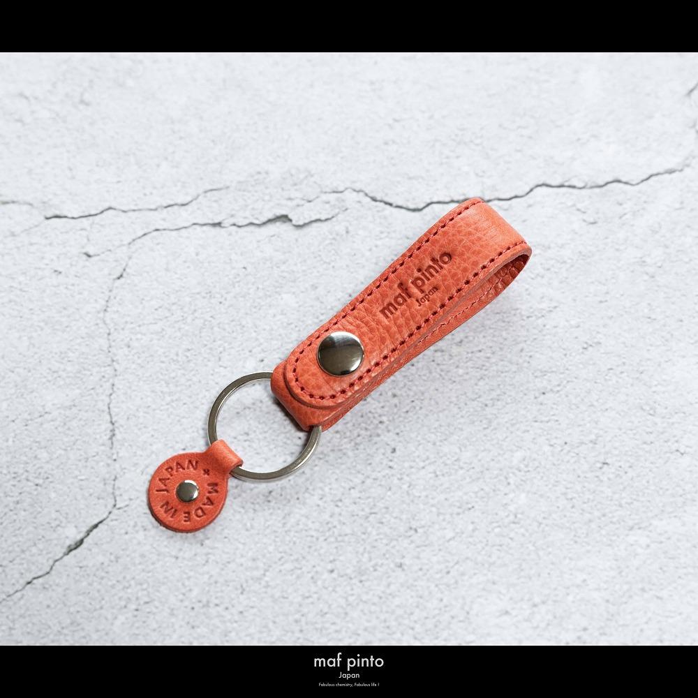 maf pinto (マフ ピント)ストラップ キーリング キーホルダー キーケース レッドシュリンク レザー 本革 日本製