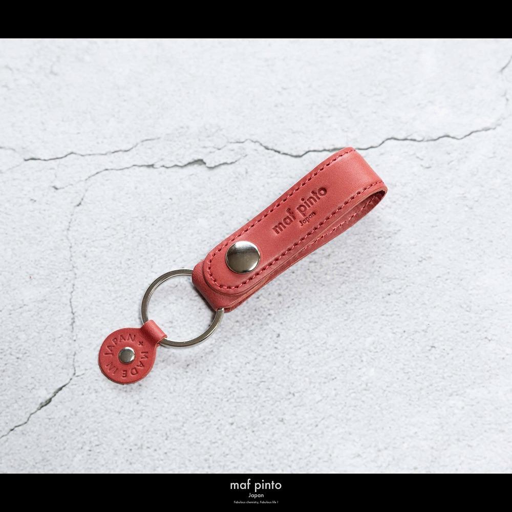 maf pinto (マフ ピント)ストラップ キーリング キーホルダー キーケース レッド レザー 本革 日本製