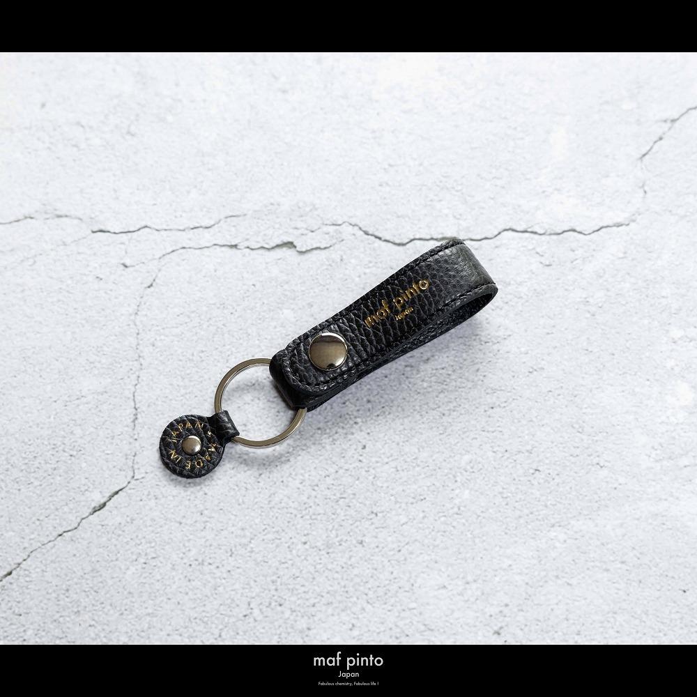 maf pinto (マフ ピント)ストラップ キーリング キーホルダー キーケース ブラック ADRIA LINE レザー 本革 日本製