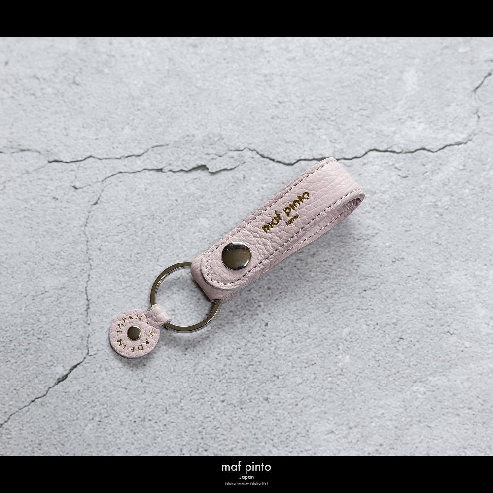 maf pinto (マフ ピント)ストラップ キーリング キーホルダー キーケース ライトピンク ADRIA LINE レザー 本革 日本製