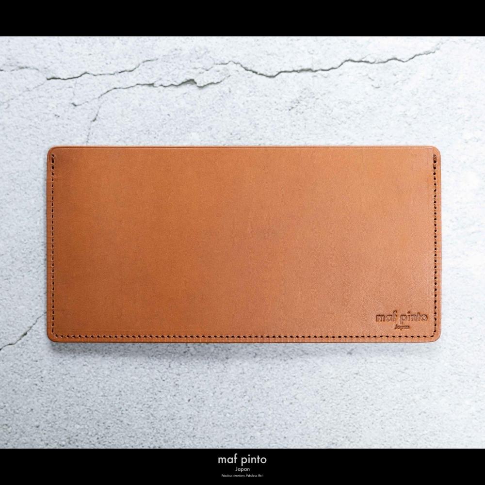 maf pinto (マフ ピント) お札入れ 長財布 ライトブラウン(同色ステッチ) 薄い レシート収納 レザー 本革 日本製