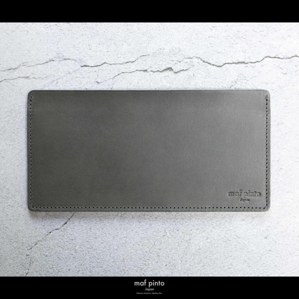 maf pinto (マフ ピント) お札入れ 長財布 グレー 薄い レシート収納 レザー 本革 日本製