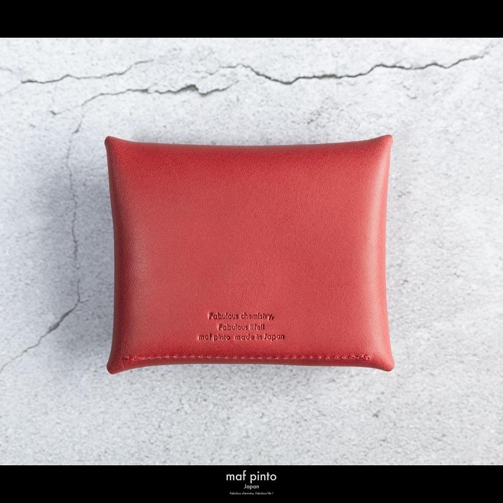 maf pinto (マフ ピント) ミニ財布 コンパクト ウォレット 小銭入れ レッド レザー 本革 日本製