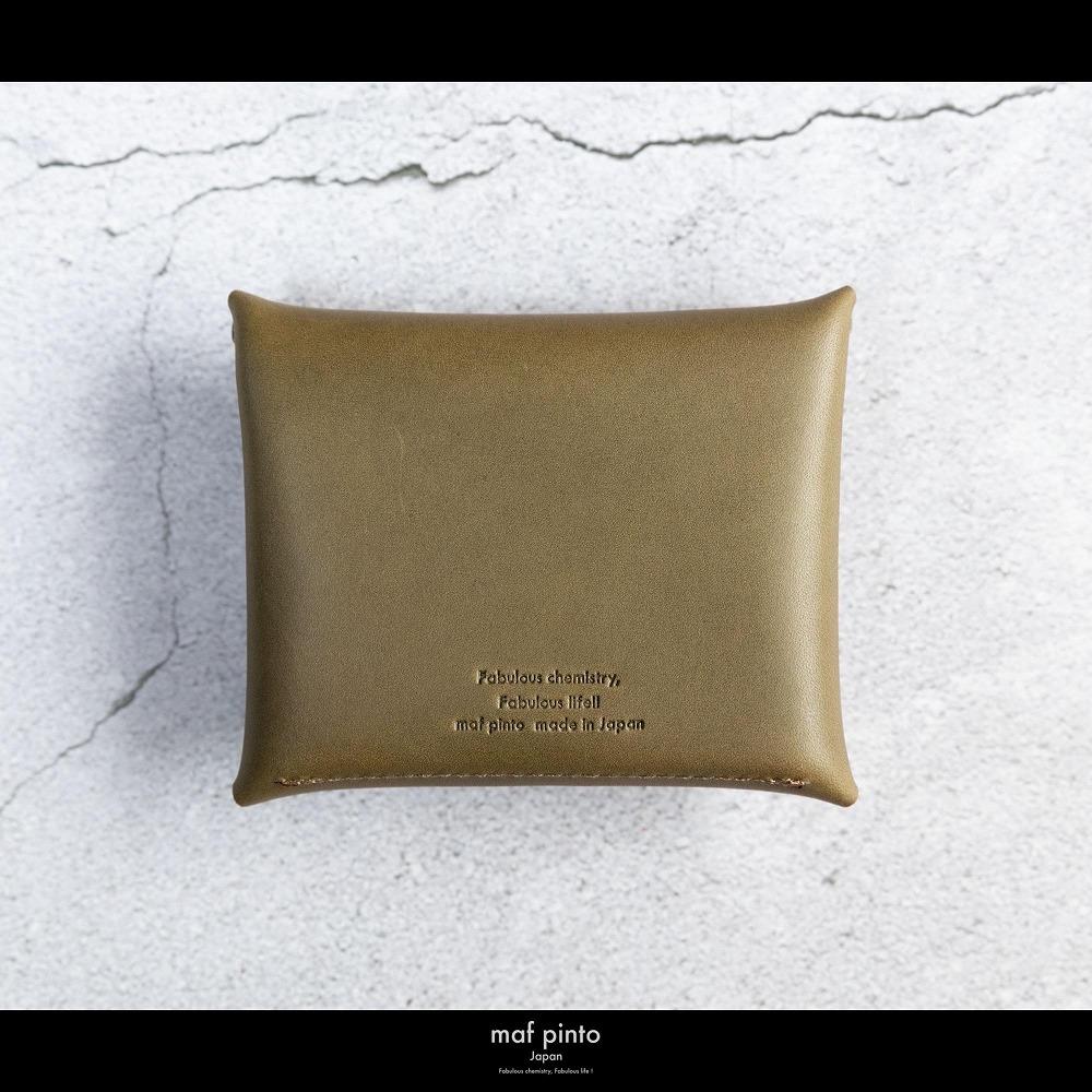maf pinto (マフ ピント) ミニ財布 コンパクト ウォレット 小銭入れ オリーブ レザー 本革 日本製