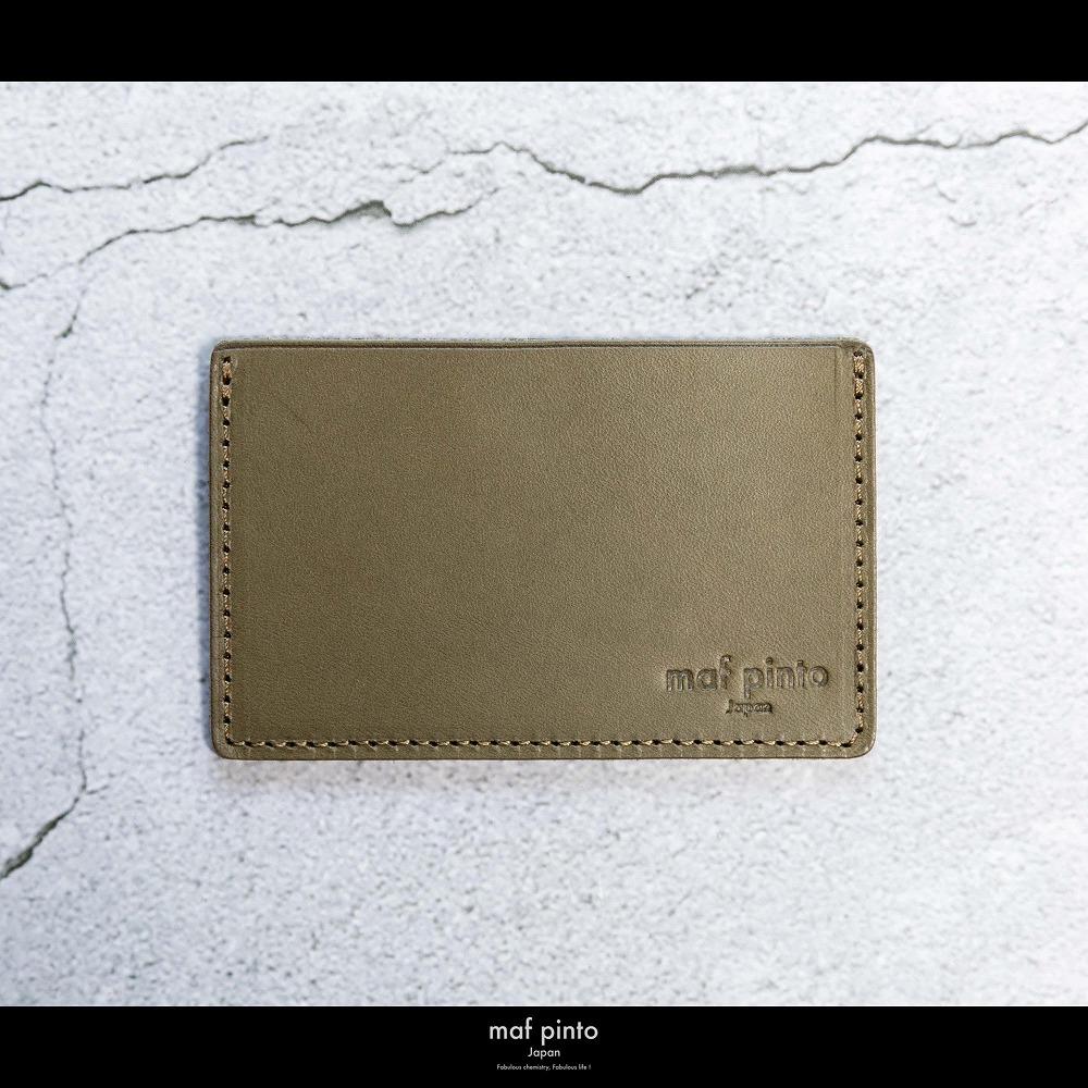 maf pinto (マフ ピント) カードケース 1枚 免許証 マイナンバーカード 薄型 スリム オリーブ レザー 本革 日本製