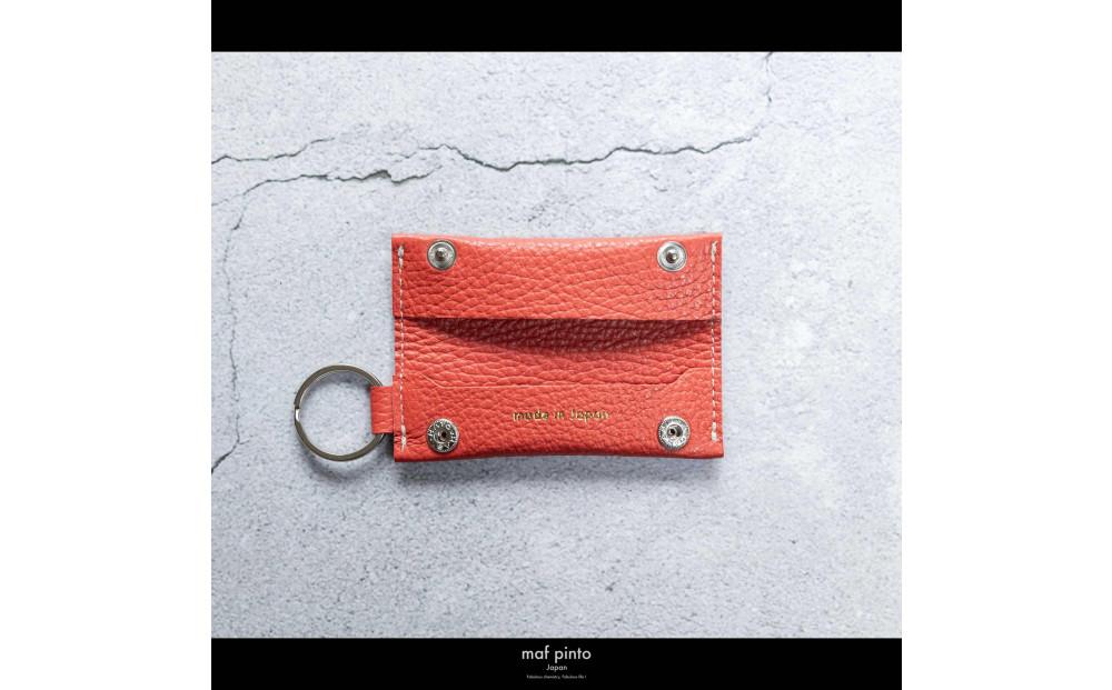 maf pinto (マフ ピント) キーリング キーホルダー 小銭入れ付き ミニ財布 フレッシュレッド ADRIA LINE レザー 本革 日本製