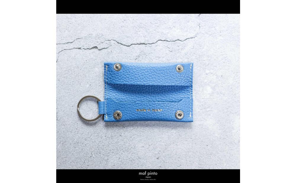 maf pinto (マフ ピント) キーリング キーホルダー 小銭入れ付き ミニ財布 フレッシュブルー ADRIA LINE レザー 本革 日本製