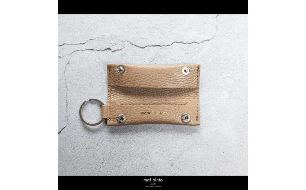 maf pinto (マフ ピント) キーリング キーホルダー 小銭入れ付き ミニ財布 カプチーノ ADRIA LINE レザー 本革 日本製