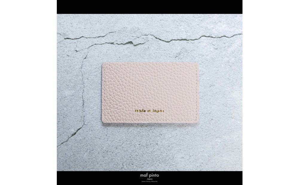 maf pinto (マフ ピント) カードケース 1枚 免許証 マイナンバーカード 薄型 スリム ライトピンク ADRIA LINE レザー 本革 日本製