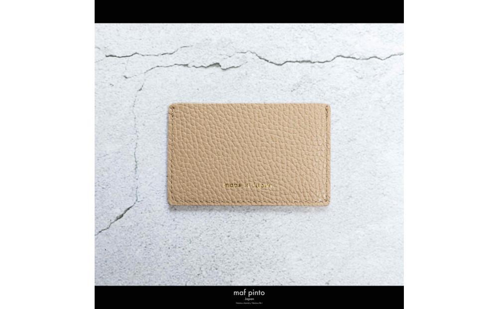 maf pinto (マフ ピント) カードケース 1枚 免許証 マイナンバーカード 薄型 スリム カプチーノ ADRIA LINE レザー 本革 日本製