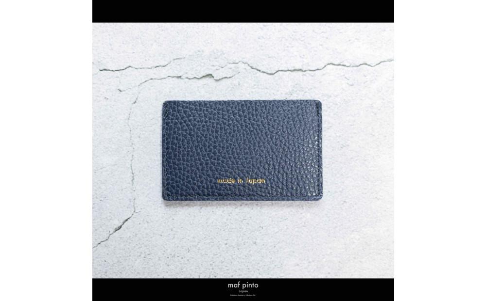 maf pinto (マフ ピント) カードケース 1枚 免許証 マイナンバーカード 薄型 スリム ネイビー ADRIA LINE レザー 本革 日本製