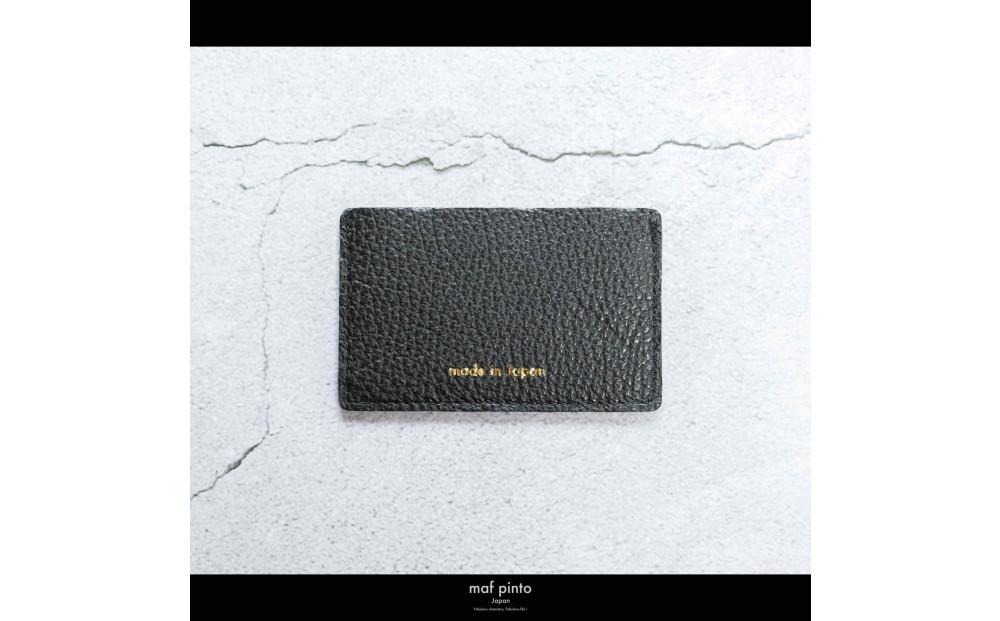 maf pinto (マフ ピント) カードケース 1枚 免許証 マイナンバーカード 薄型 スリム ブラック ADRIA LINE レザー 本革 日本製