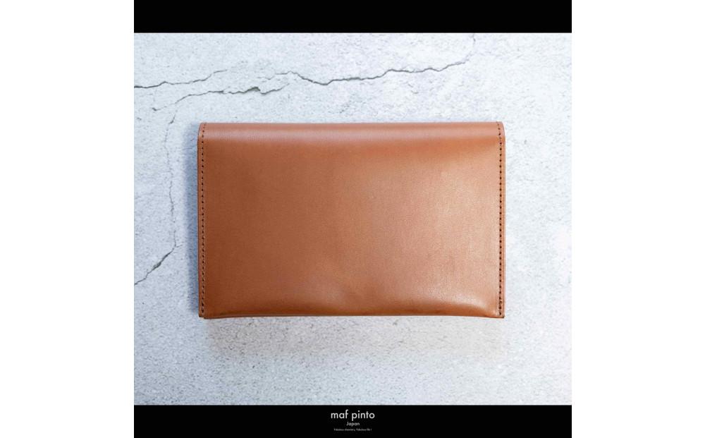 maf pinto (マフ ピント) 通帳ケース 通帳入れ カード収納 ライトブラウン(同色ステッチ) レザー 本革 日本製