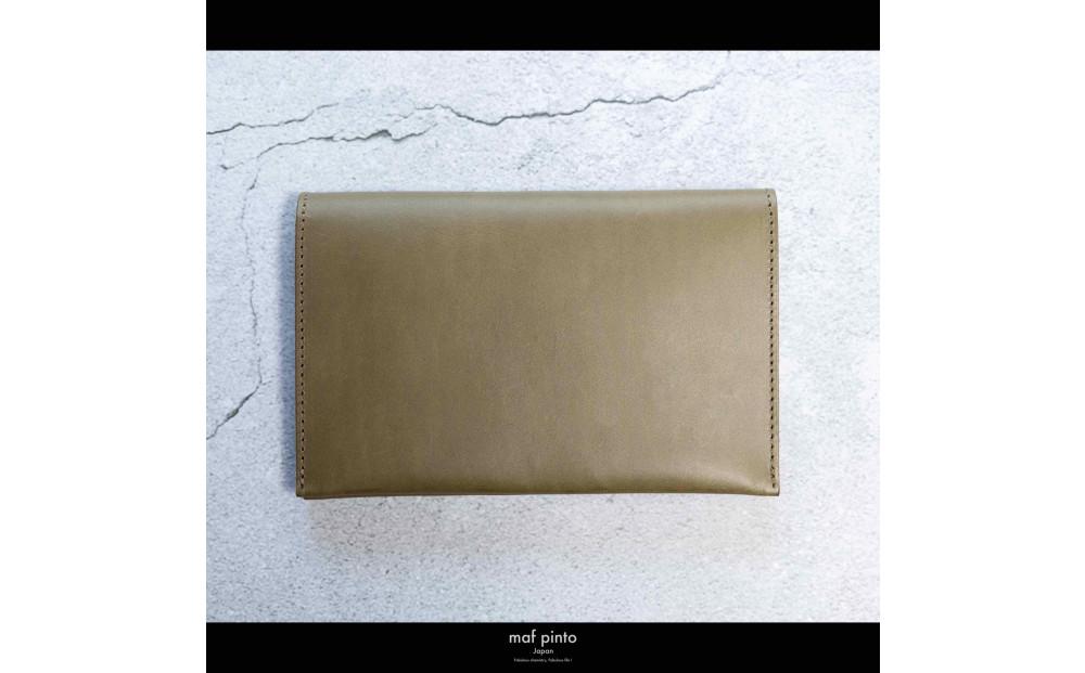 maf pinto (マフ ピント) 通帳ケース 通帳入れ カード収納 オリーブ レザー 本革 日本製