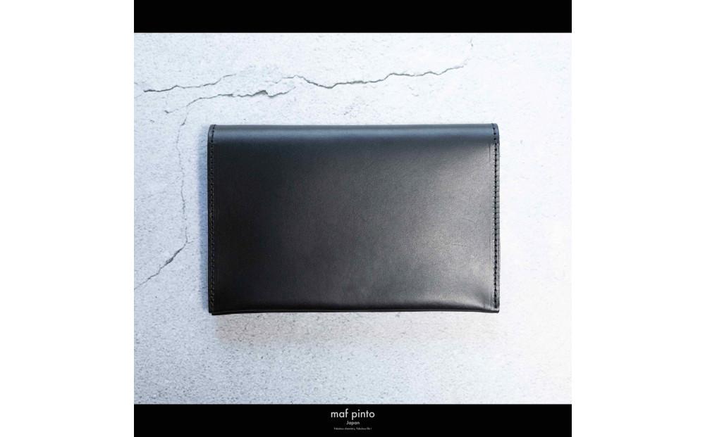 maf pinto (マフ ピント) 通帳ケース 通帳入れ カード収納 ブラック レザー 本革 日本製