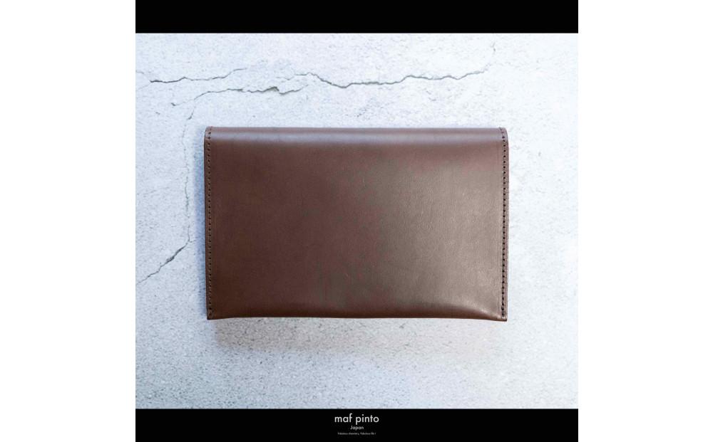 maf pinto (マフ ピント) 通帳ケース 通帳入れ カード収納 ダークブラウン レザー 本革 日本製
