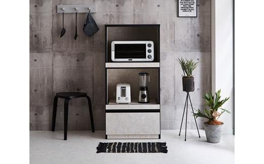 【開梱設置】レンジ台 レンジボード 幅60cm スイム ストーンホワイト 食器棚 家具