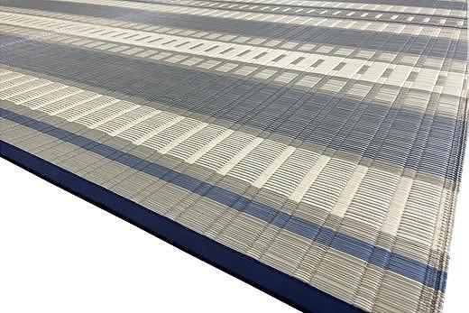 国産い草 掛川織ラグ 清流 ブルー 191×191