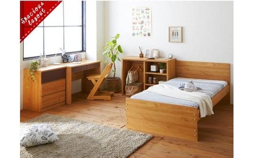 【開梱設置】”コンパクト”国産組み換え式システムベッド【マッシュ】ブラウン