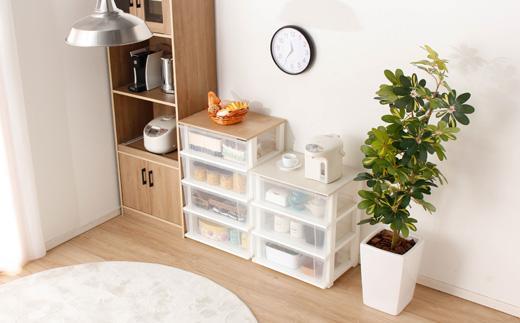 3段ワイドチェスト アポロ ヒッコリーホワイト柄