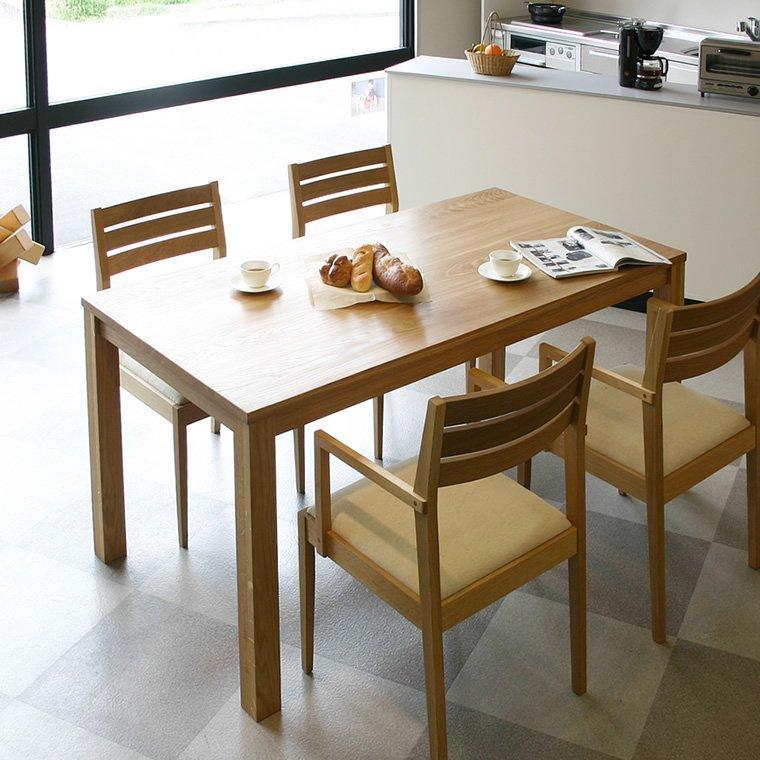 ダイニングテーブル　HOLZ-ho 140×85×72 cm　ホワイトオーク　WAプラス　大川市