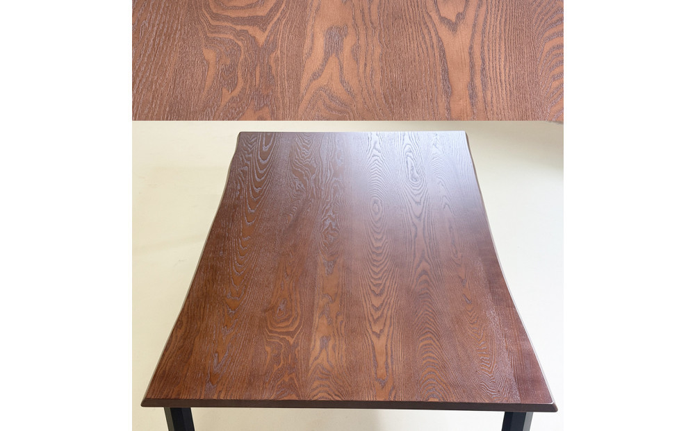 座卓 折りたたみ テーブル 幅170cm×奥行90cm 完成品 折り畳みテーブル 長方形 座卓 センターテーブル ローテーブル リビングテーブル 4人 6人 8人（フォーゼ/ブラウン/浮造り・波型加工/折り脚黒色）職人 大川市 大川家具