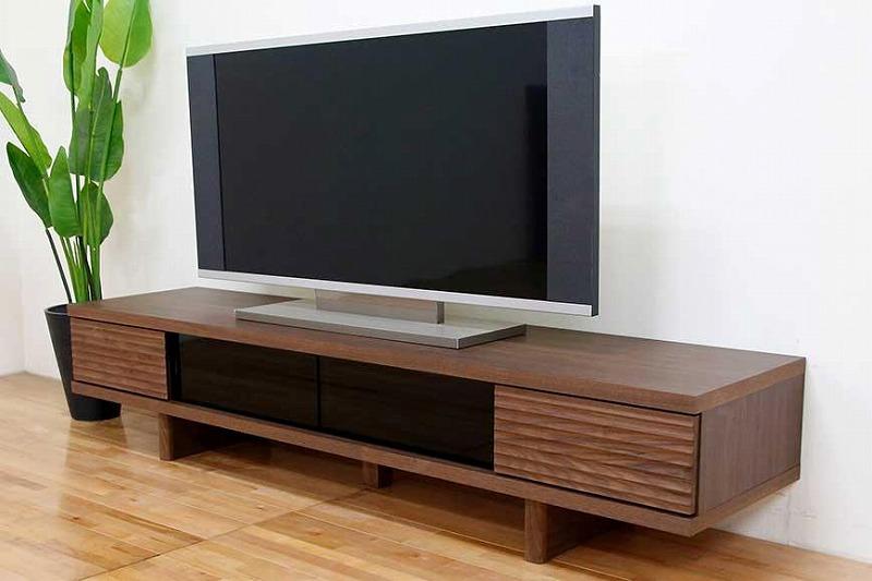 テレビ台 テレビボード 幅180 ウォールナット 無垢材 引き出し 収納 デッキ収納 TV台 ローボード 脚付き 大川家具 丸田木工 リード