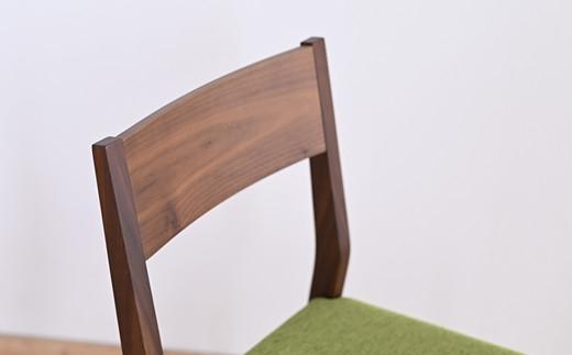 ウォールナット ダイニングチェア DCジャンブル01 アネルカグリーン