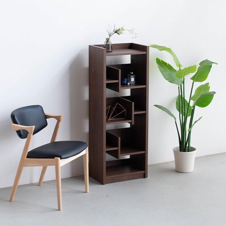 LANE(レーン) シェルフ45L ウォールナット 幅45 高さ120 ロータイプ 多目的ラック