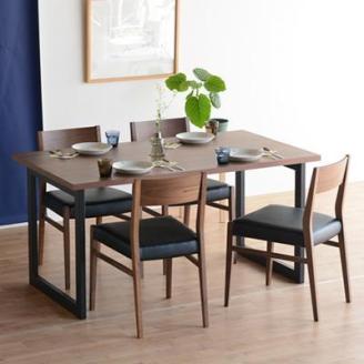 DT02 ウレタン DC01 オールマイティブラック ウォールナット 5点 ダイニングセット