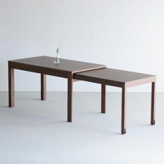 DT06 ウレタン DCゴーダ オールマイティブラック ウォールナット 5点 伸張式 ダイニングセット