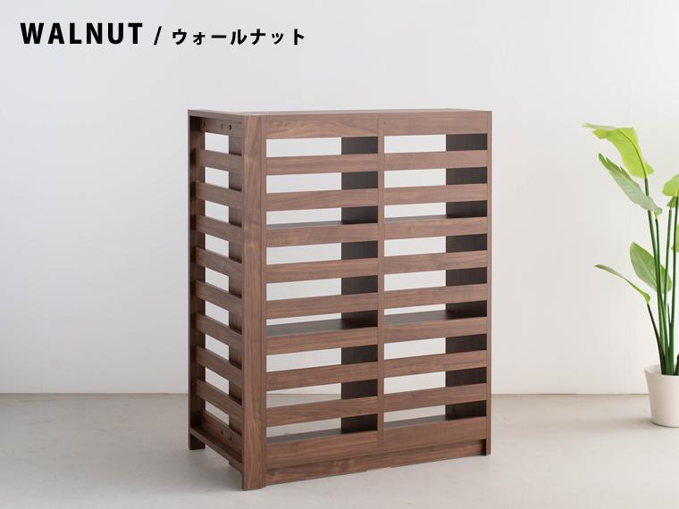 エルブロック パーティションシェルフLb ウォールナット 幅96 奥行き29 高さ124