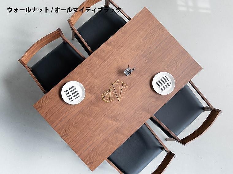 DT02 ウレタン DC02 オールマイティブラック ウォールナット 5点 ダイニングセット