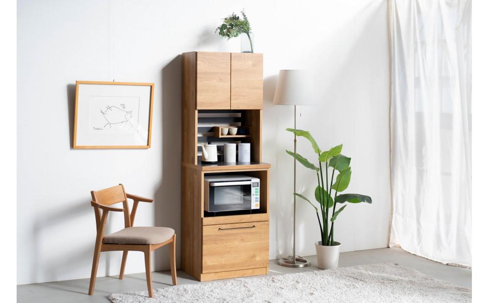 シェイド 60家電 幅59.9 奥行45 高さ180 ミックスカラーでナチュラルシックなダイニングボード